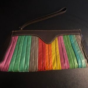 LATICO RAINBOW LEATHER CLUTCH